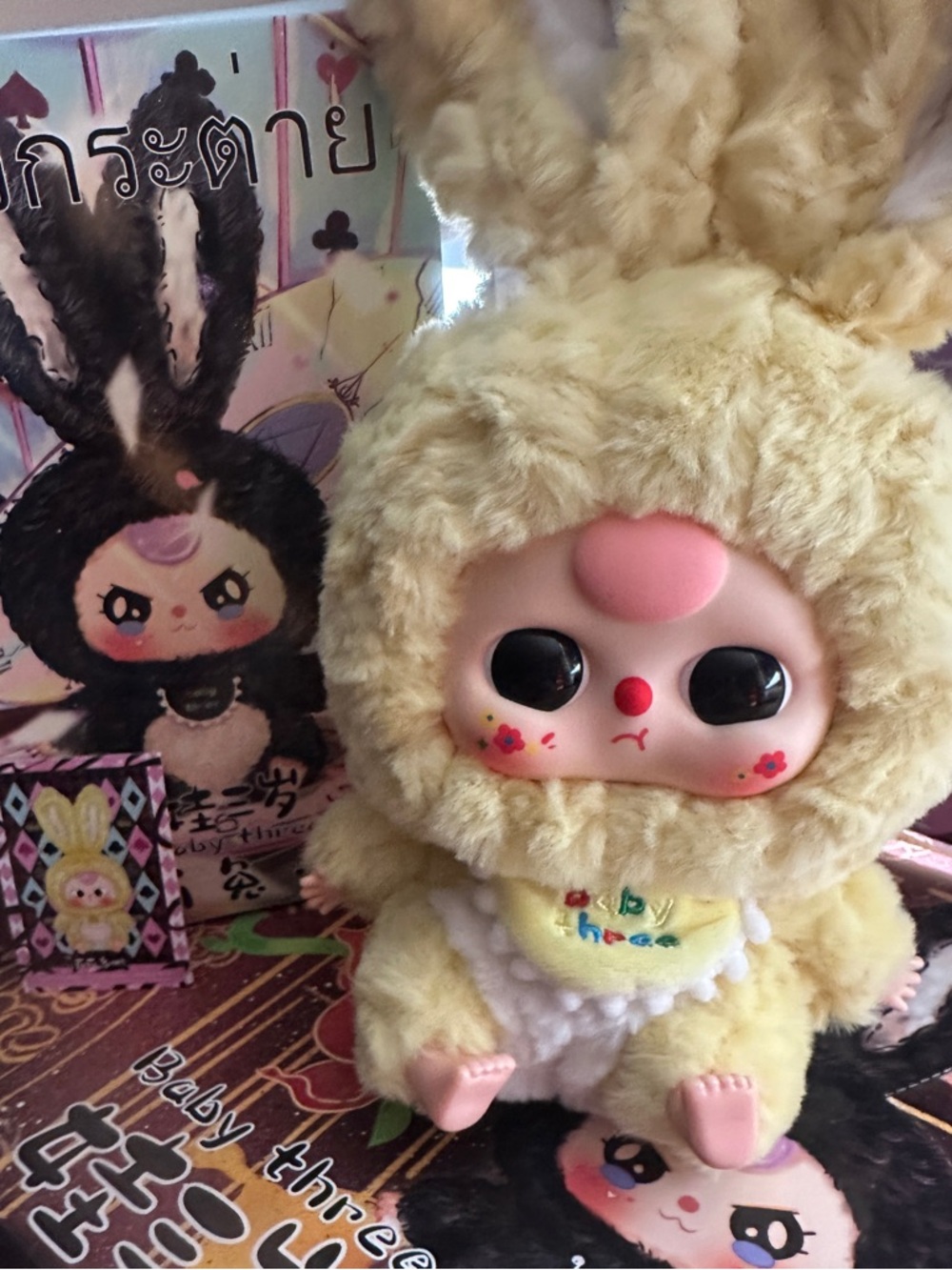 Yellow bunny from BB3 Lily Rabbit Town V1 Series w/ boba Eyes unboxed!